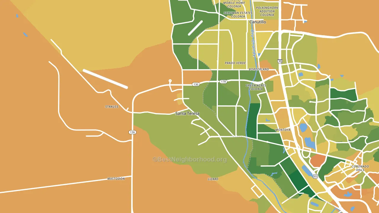 88008, NM block-group voter-turnout map