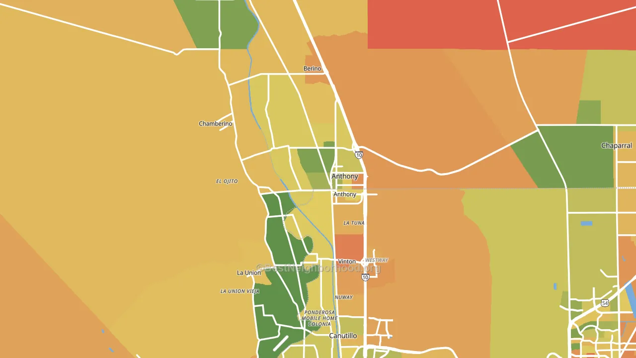 88021, NM block-group voter-turnout map