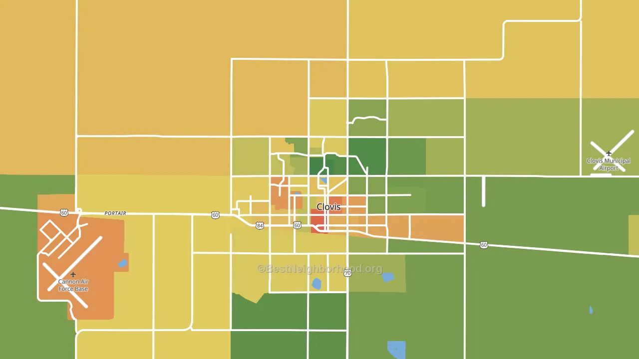 88101, NM block-group voter-turnout map