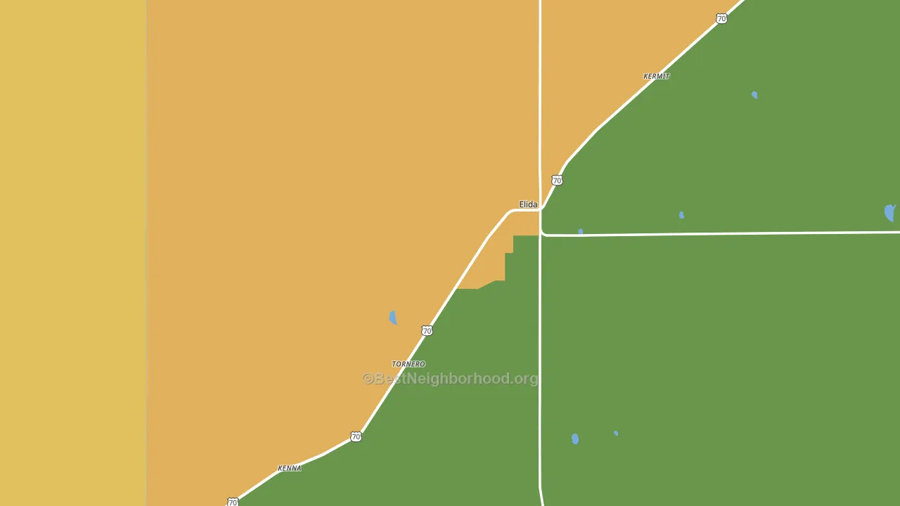 88116, NM block-group voter-turnout map
