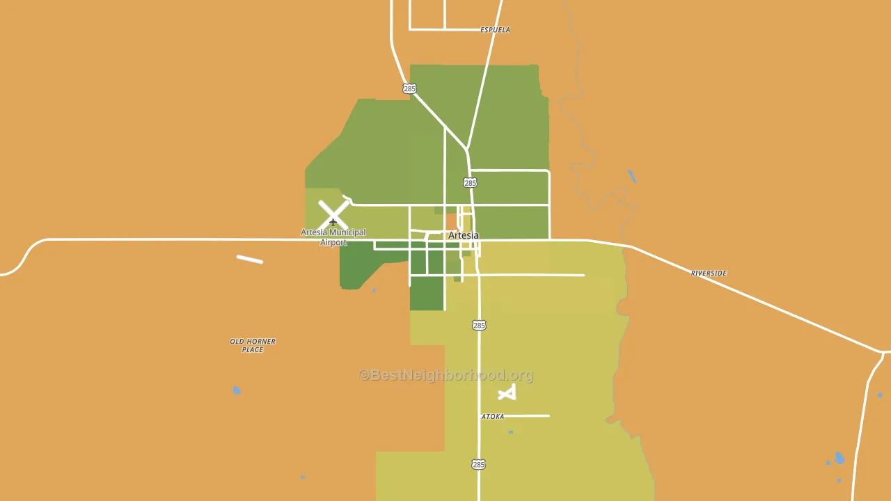 88210, NM block-group voter-turnout map