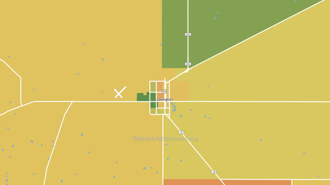 88260, NM block-group voter-turnout map