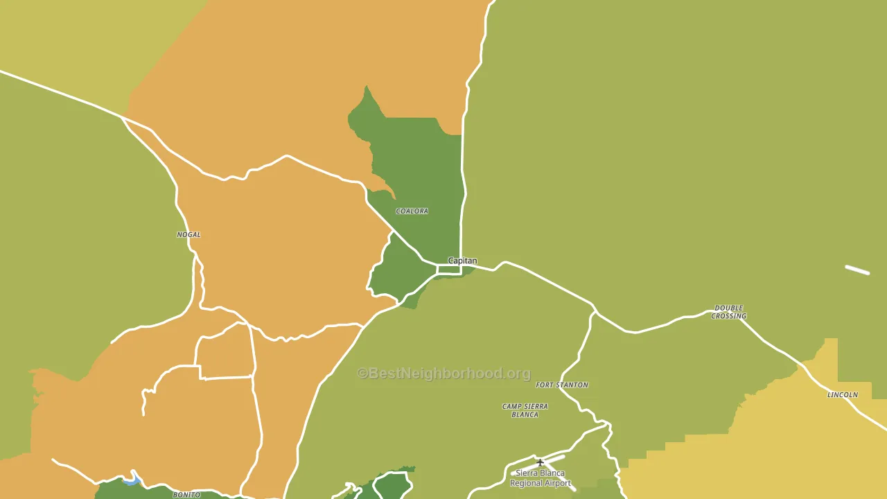 88316, NM block-group voter-turnout map