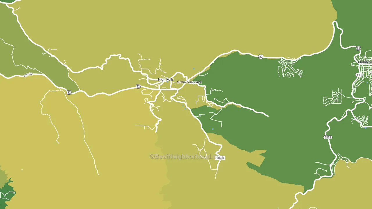 88325, NM block-group voter-turnout map