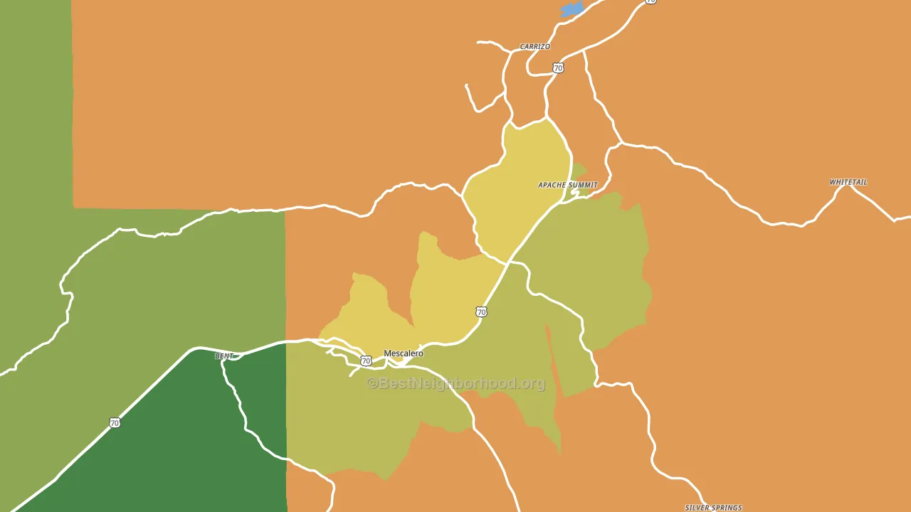 88340, NM block-group voter-turnout map
