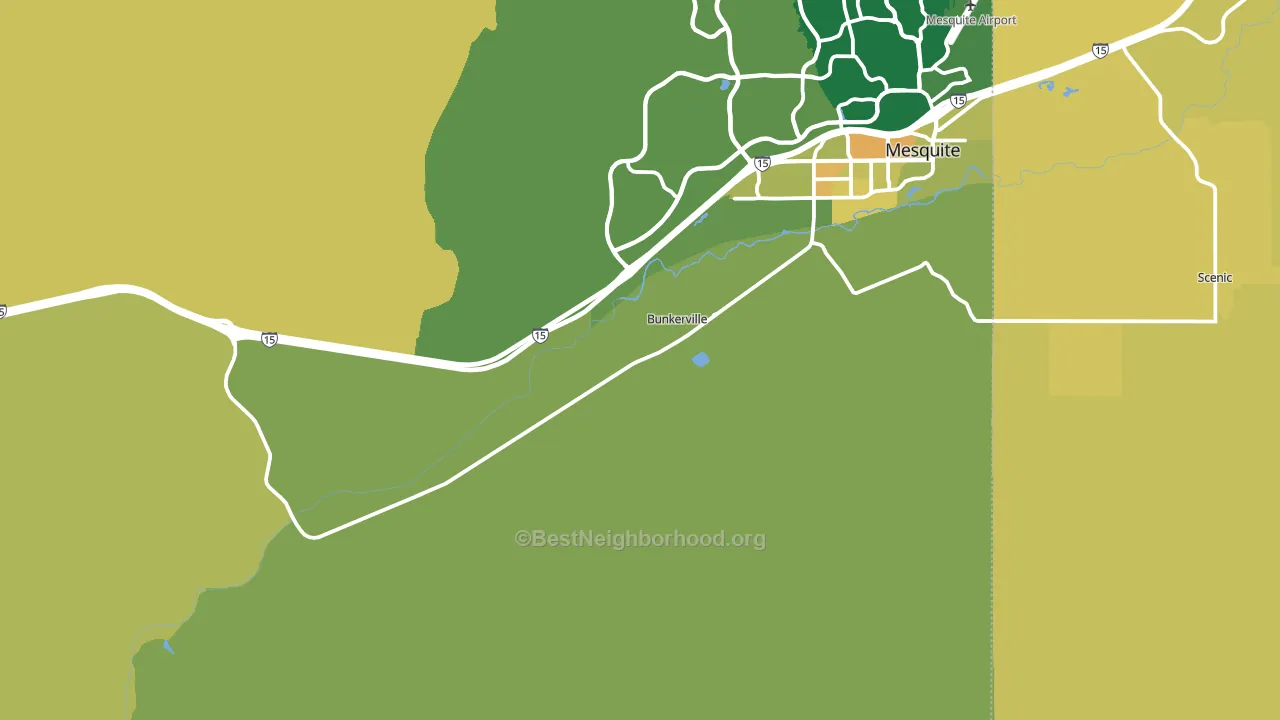 89007, NV block-group voter-turnout map
