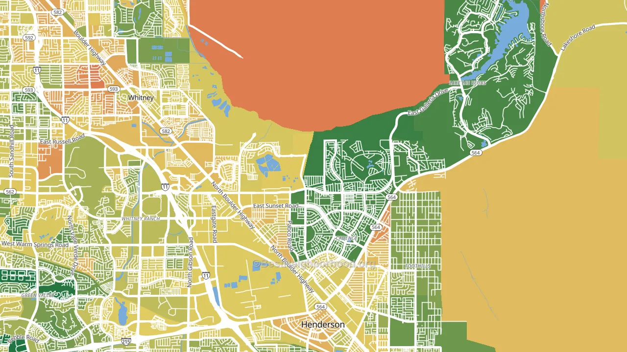 89011, NV block-group voter-turnout map