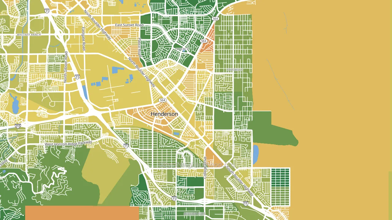 89015, NV block-group voter-turnout map