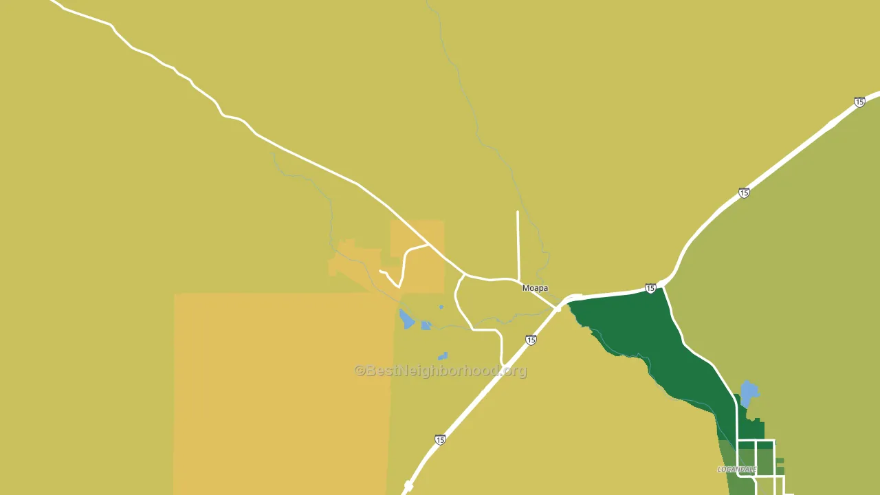 89025, NV block-group voter-turnout map