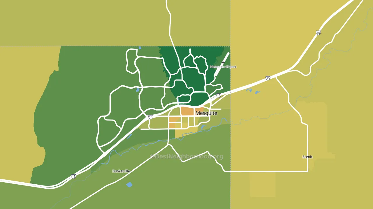 89027, NV block-group voter-turnout map