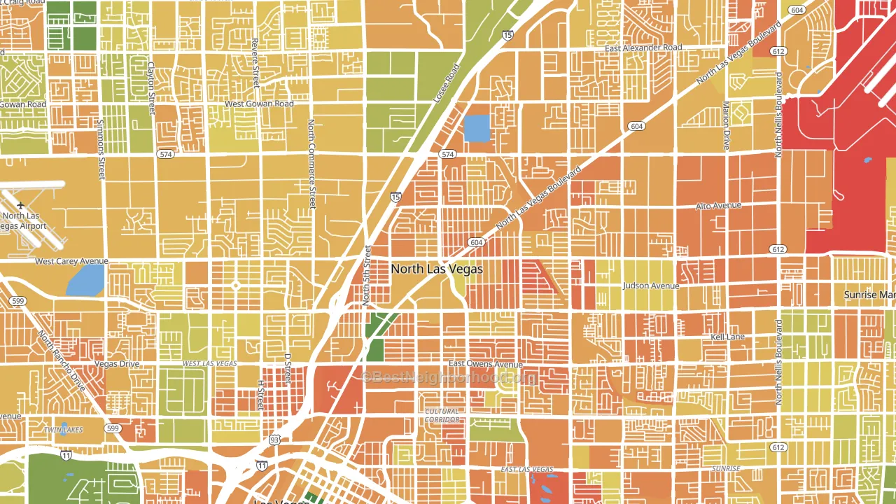 89030, NV block-group voter-turnout map