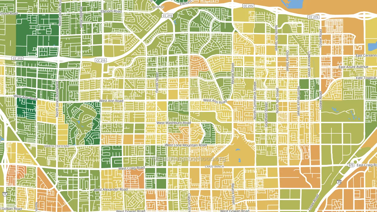 89031, NV block-group voter-turnout map