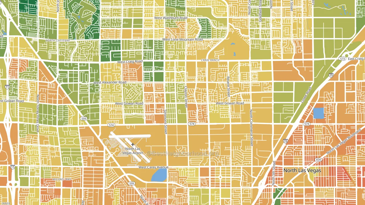 89032, NV block-group voter-turnout map