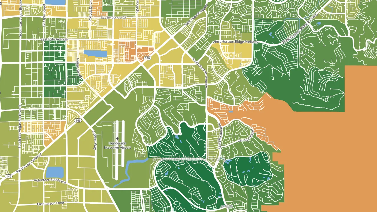 89052, NV block-group voter-turnout map