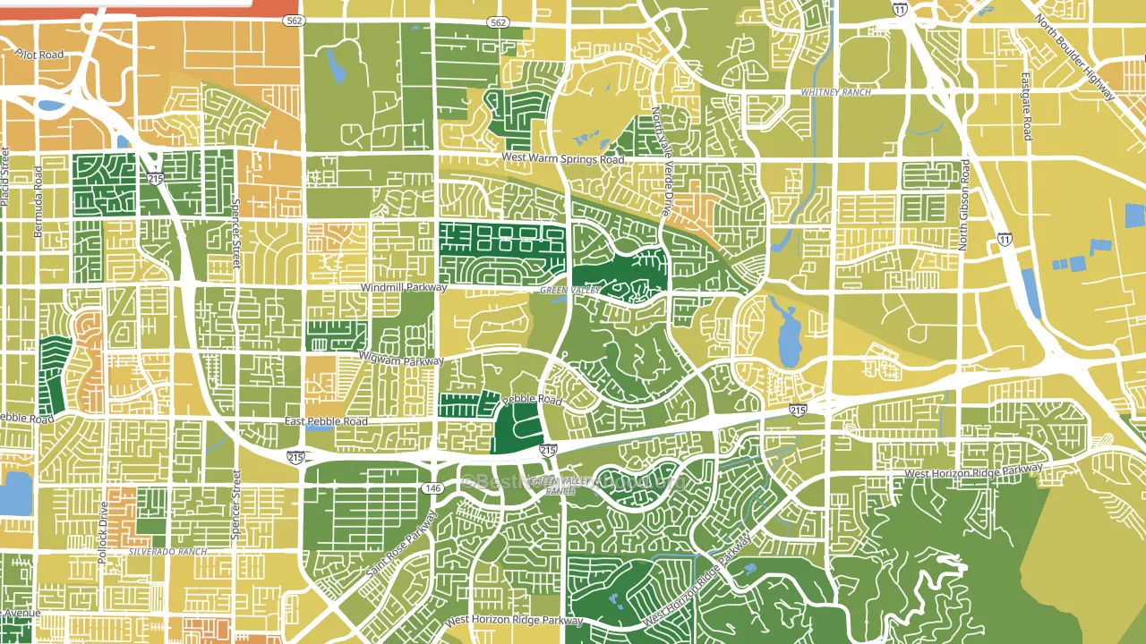 89074, NV block-group voter-turnout map