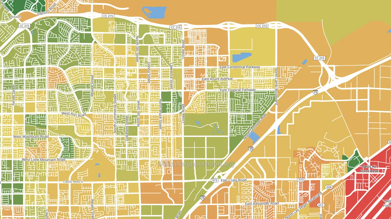 89081, NV block-group voter-turnout map