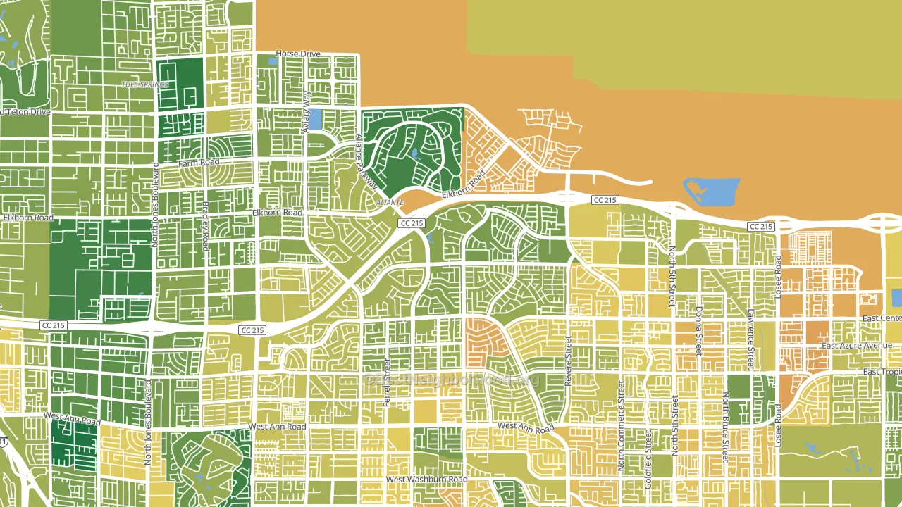 89084, NV block-group voter-turnout map
