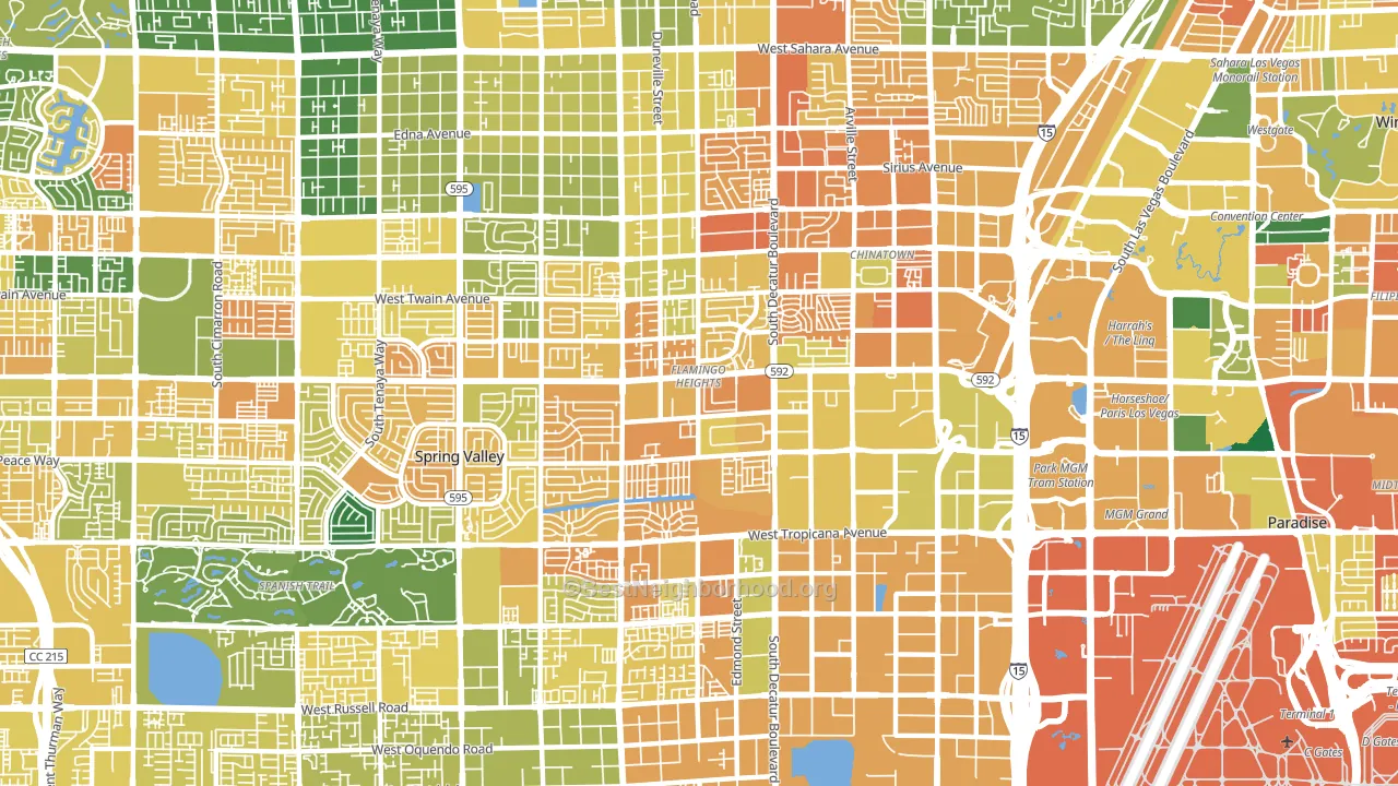 89103, NV block-group voter-turnout map