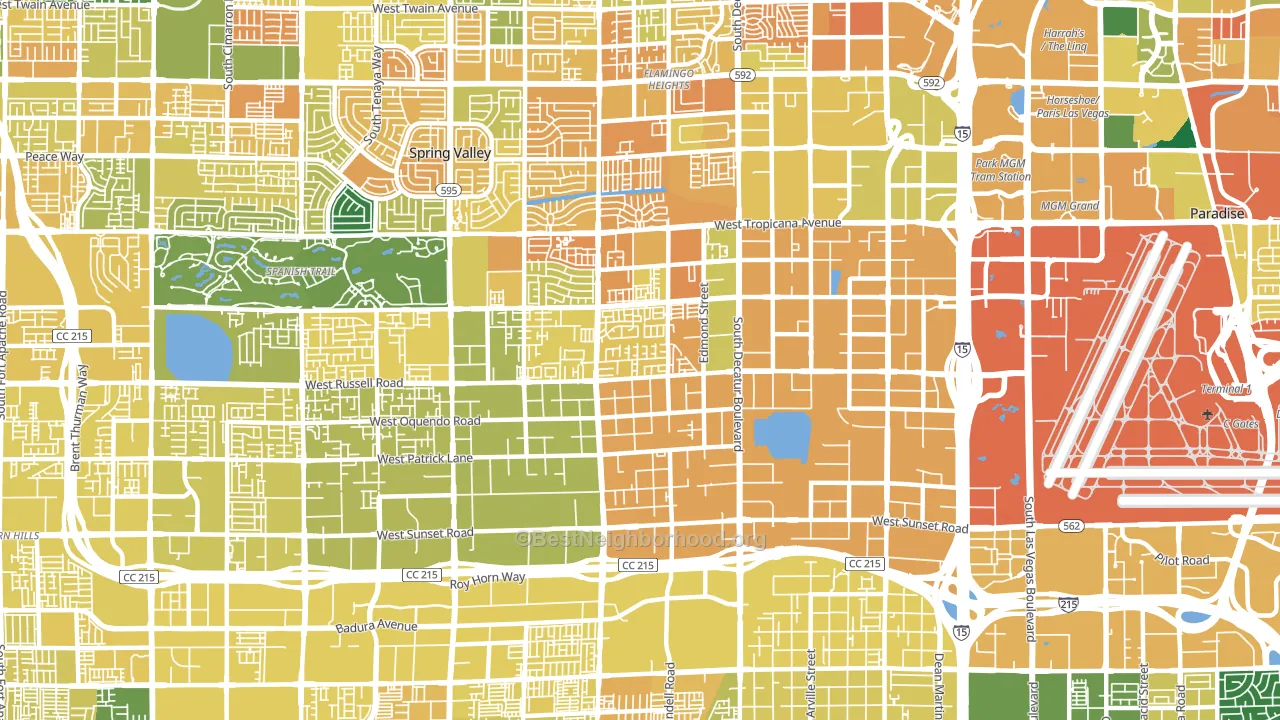 89118, NV block-group voter-turnout map