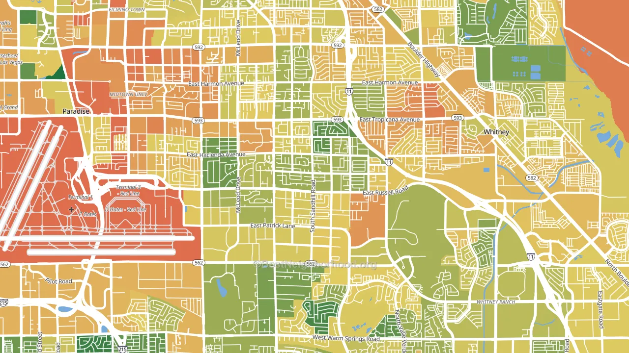 89120, NV block-group voter-turnout map