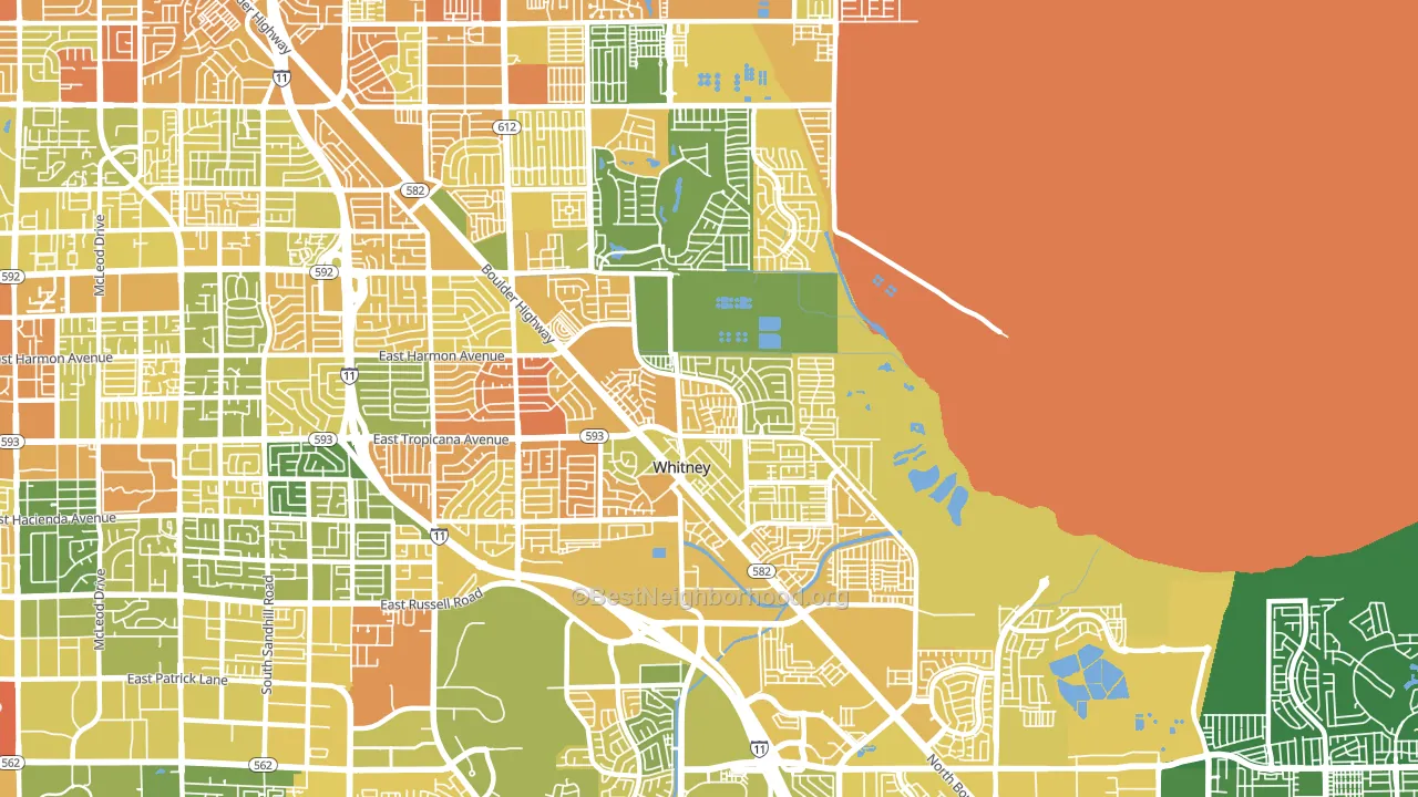 89122, NV block-group voter-turnout map