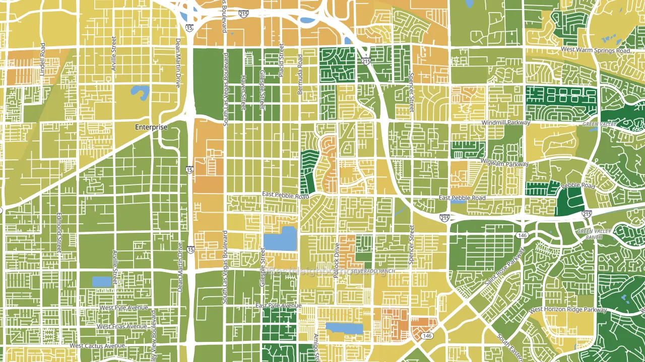 89123, NV block-group voter-turnout map