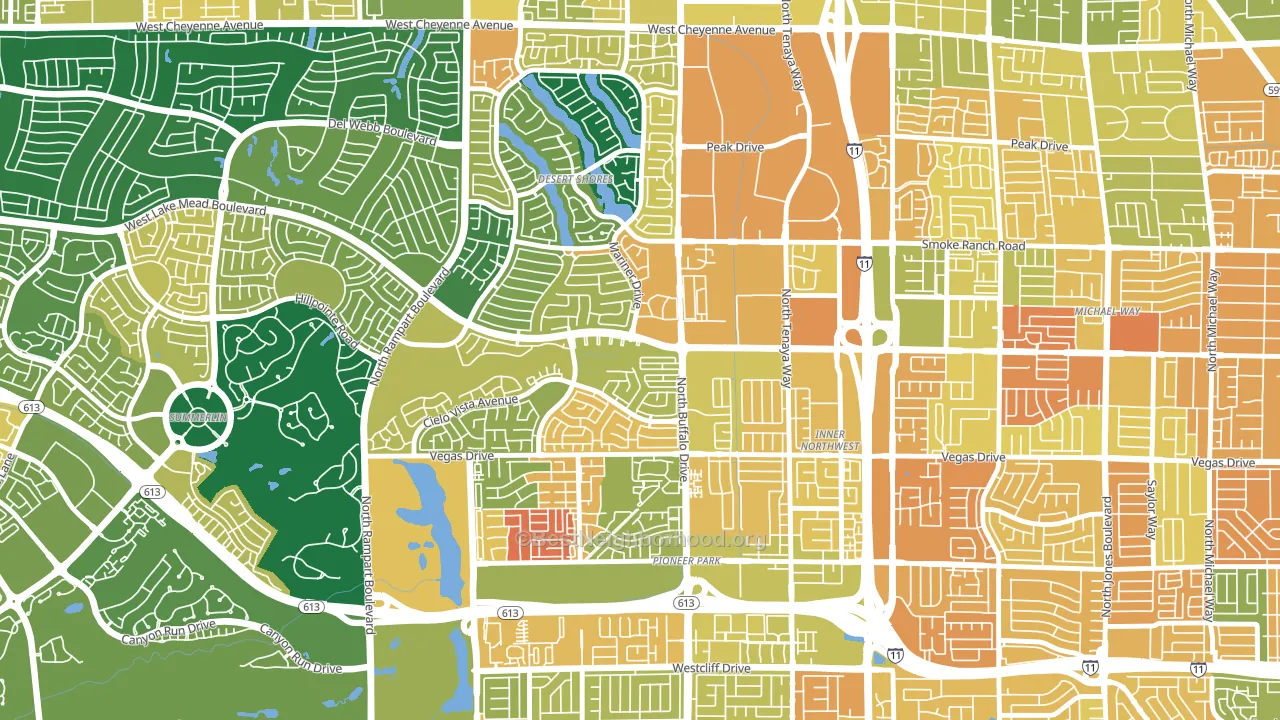 89128, NV block-group voter-turnout map