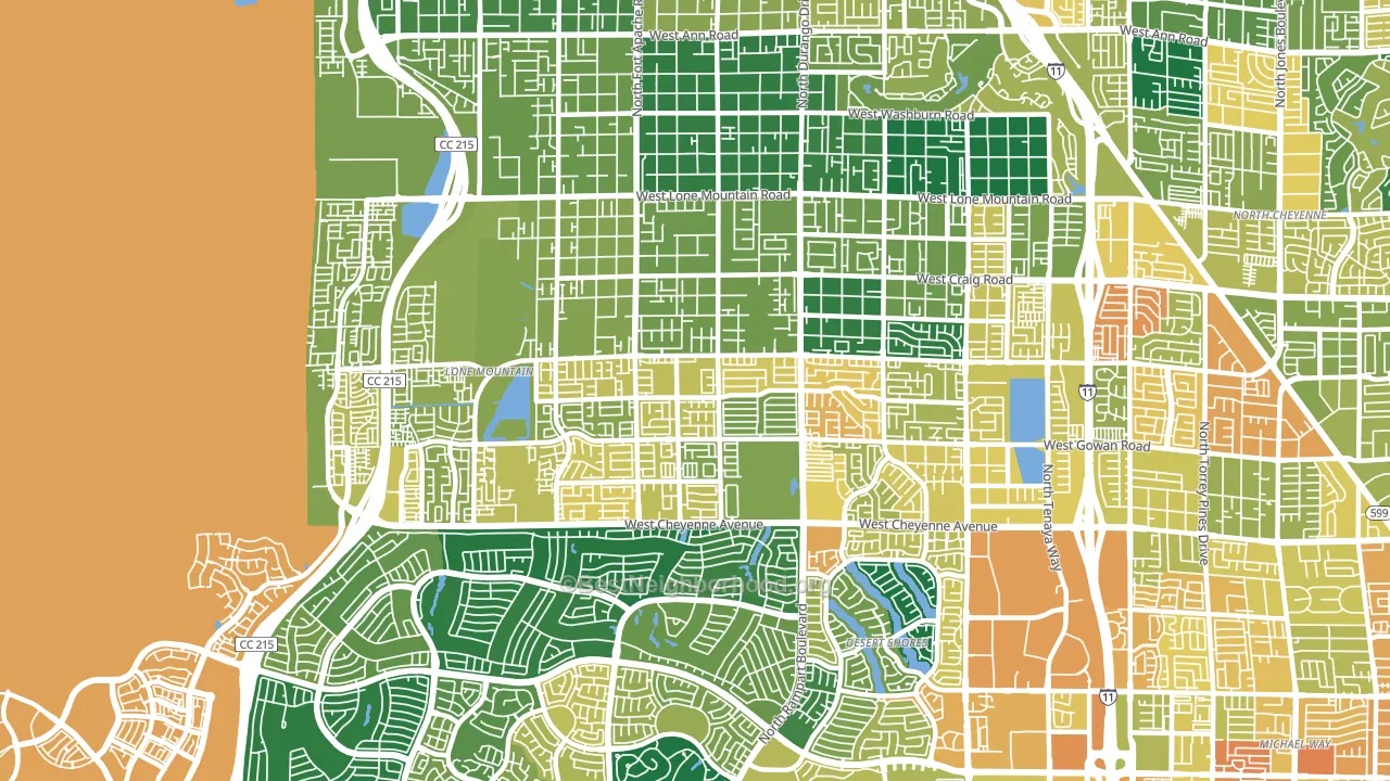 89129, NV block-group voter-turnout map