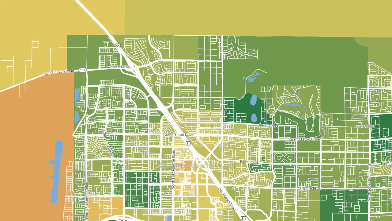 89143, NV block-group voter-turnout map