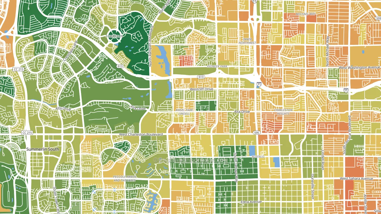 89145, NV block-group voter-turnout map