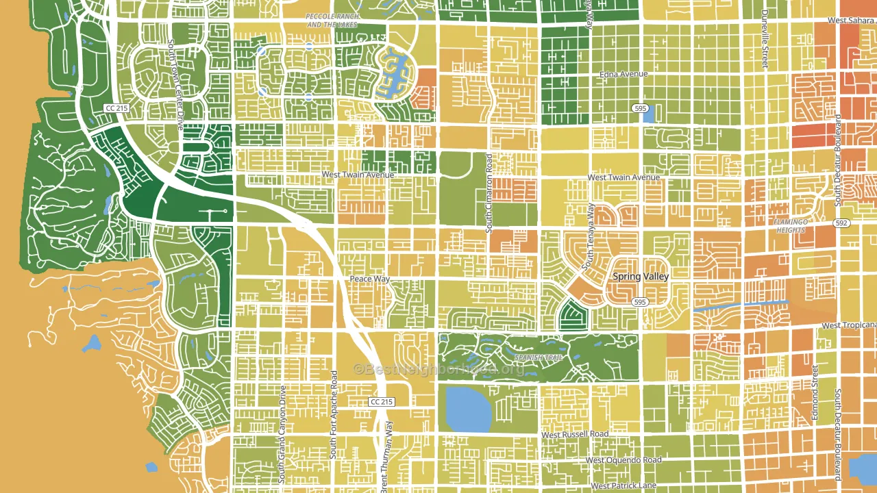 89147, NV block-group voter-turnout map
