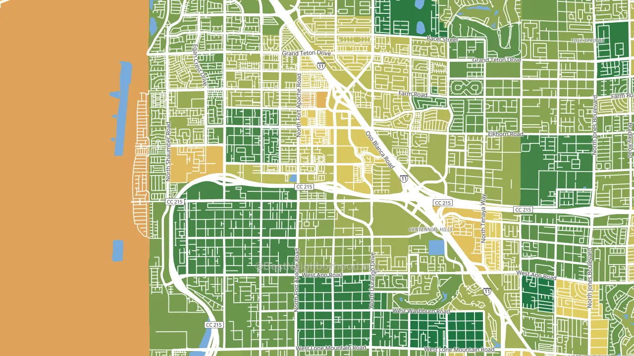 89149, NV block-group voter-turnout map