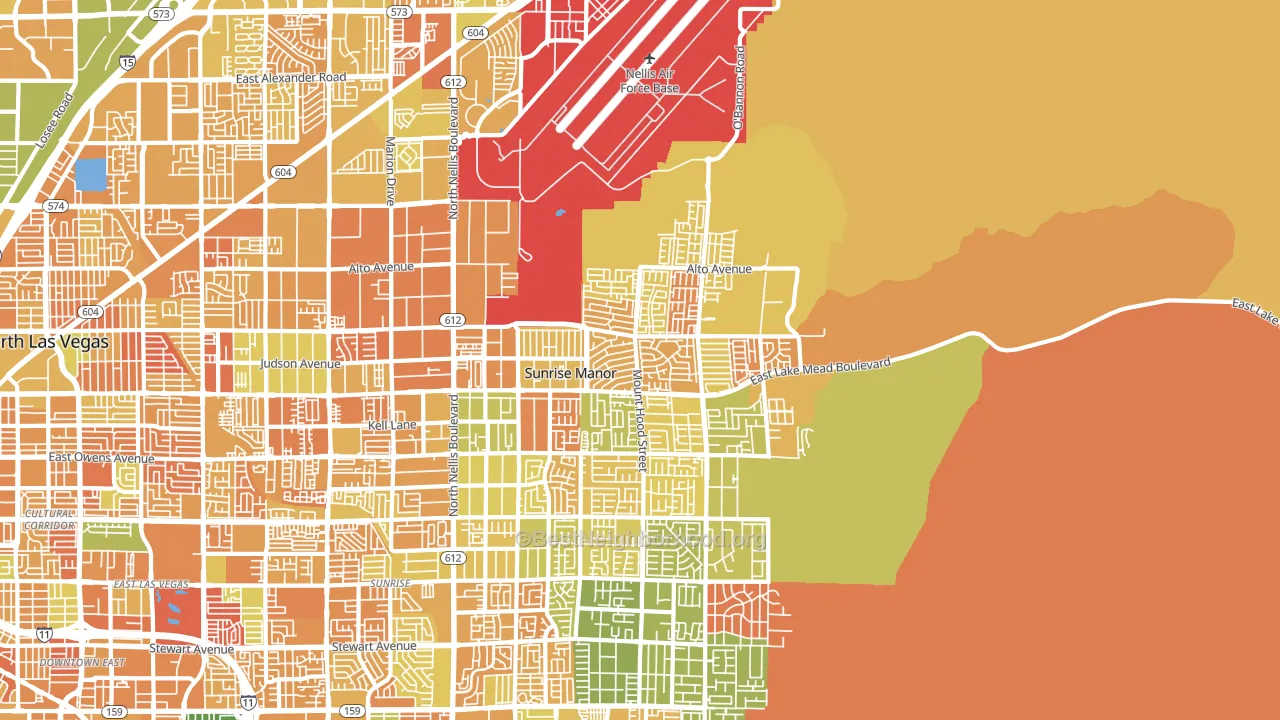 89156, NV block-group voter-turnout map