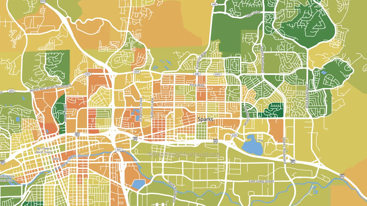 89431, NV block-group voter-turnout map