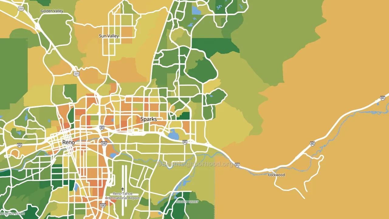 89434, NV block-group voter-turnout map