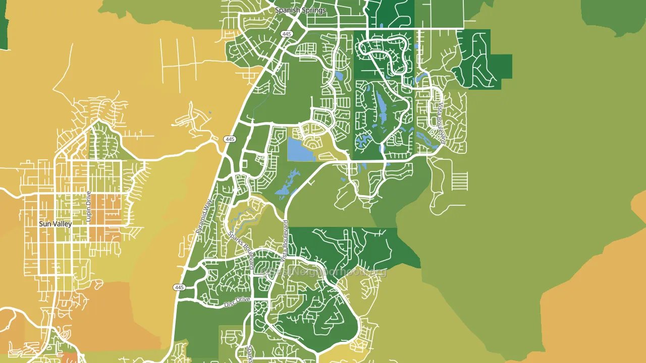 89436, NV block-group voter-turnout map