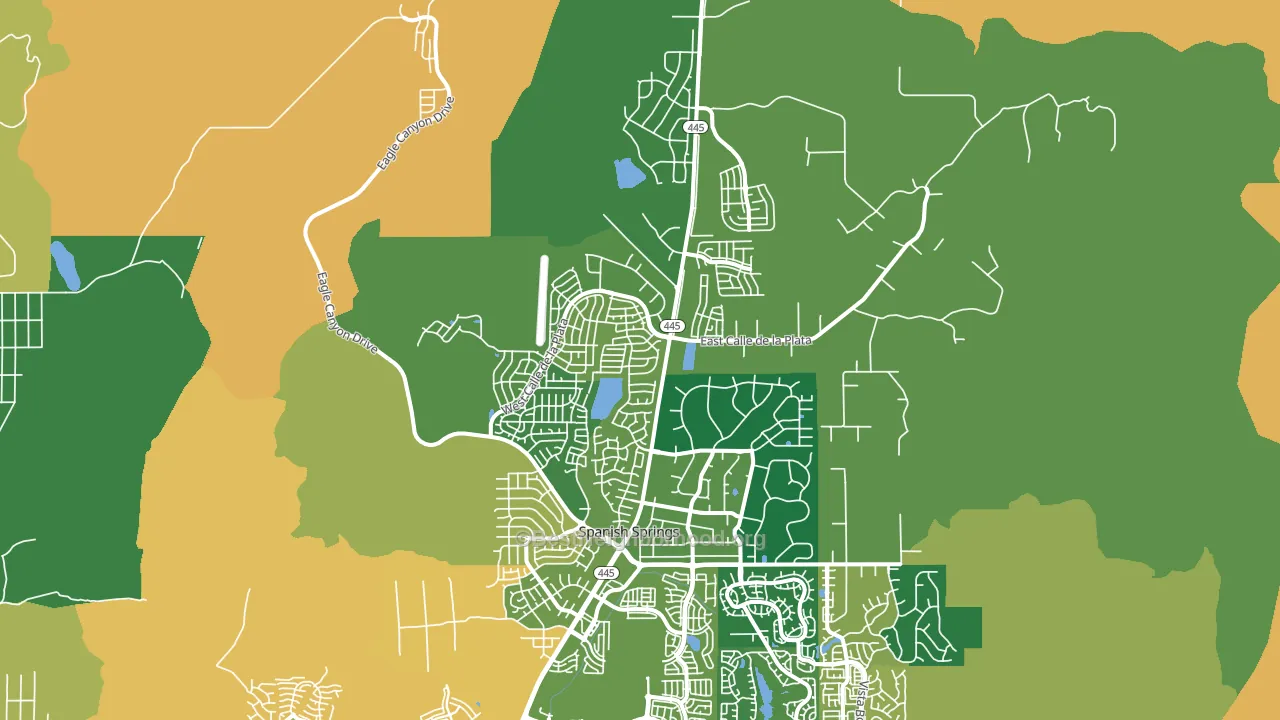 89441, NV block-group voter-turnout map