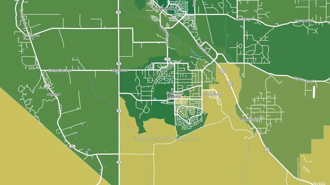89460, NV block-group voter-turnout map