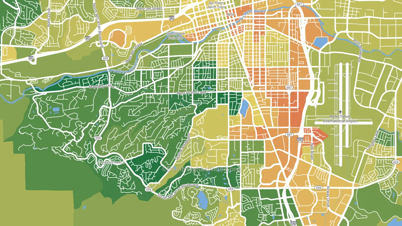 89509, NV block-group voter-turnout map
