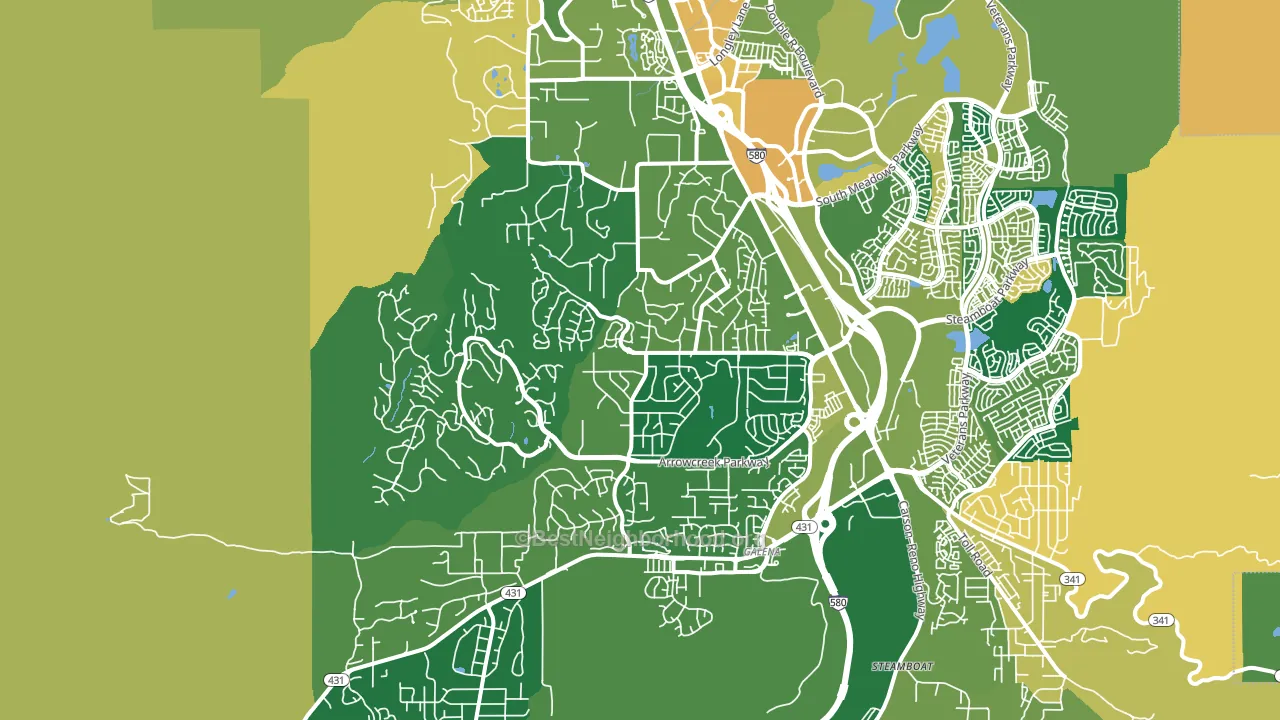 89511, NV block-group voter-turnout map