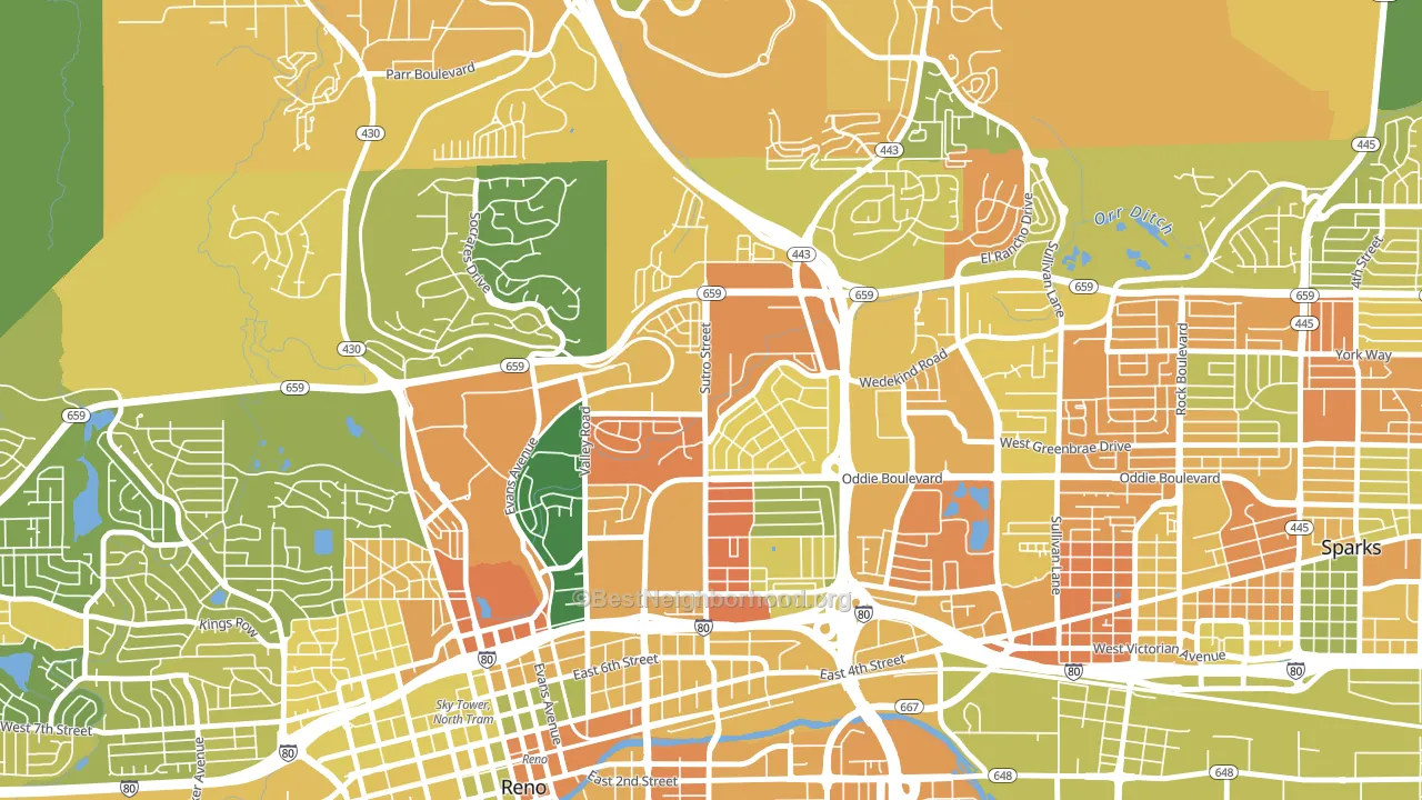 89512, NV block-group voter-turnout map