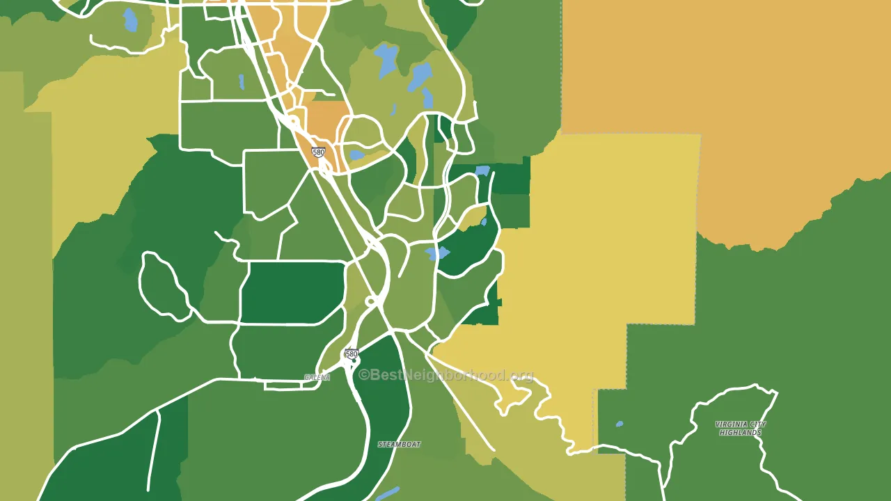 89521, NV block-group voter-turnout map