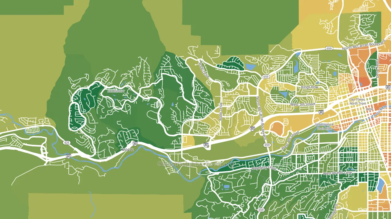 89523, NV block-group voter-turnout map