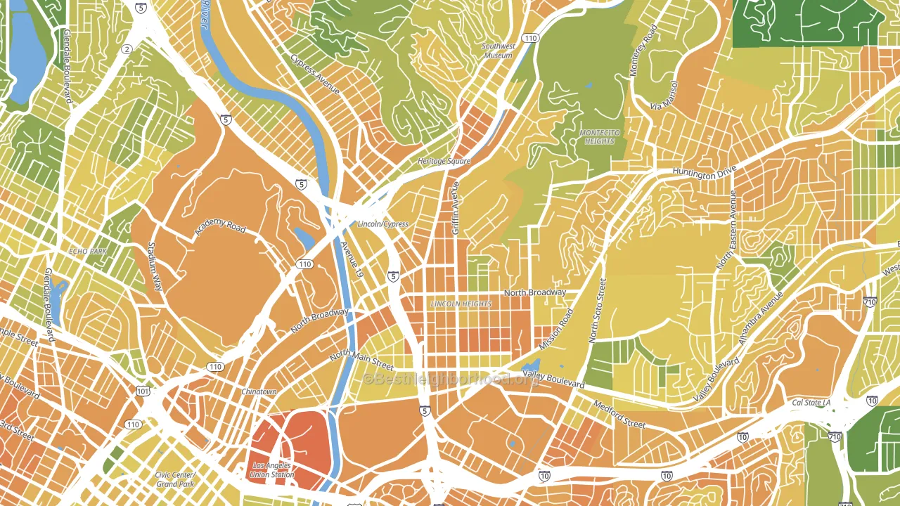 90031, CA block-group voter-turnout map