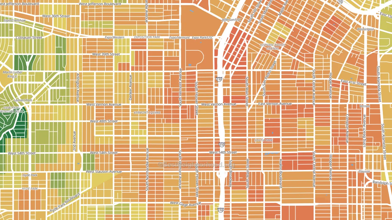 90037, CA block-group voter-turnout map