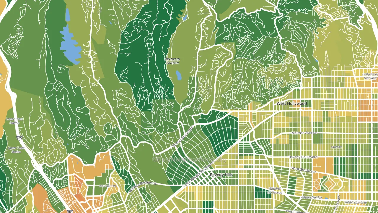 90210, CA block-group voter-turnout map