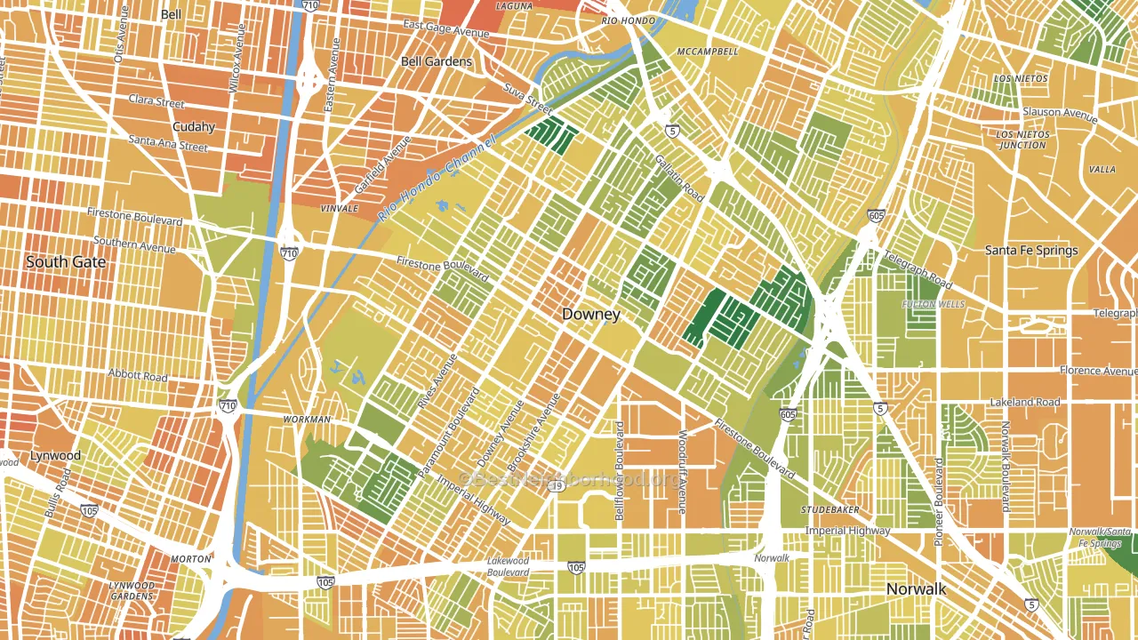 90241, CA block-group voter-turnout map