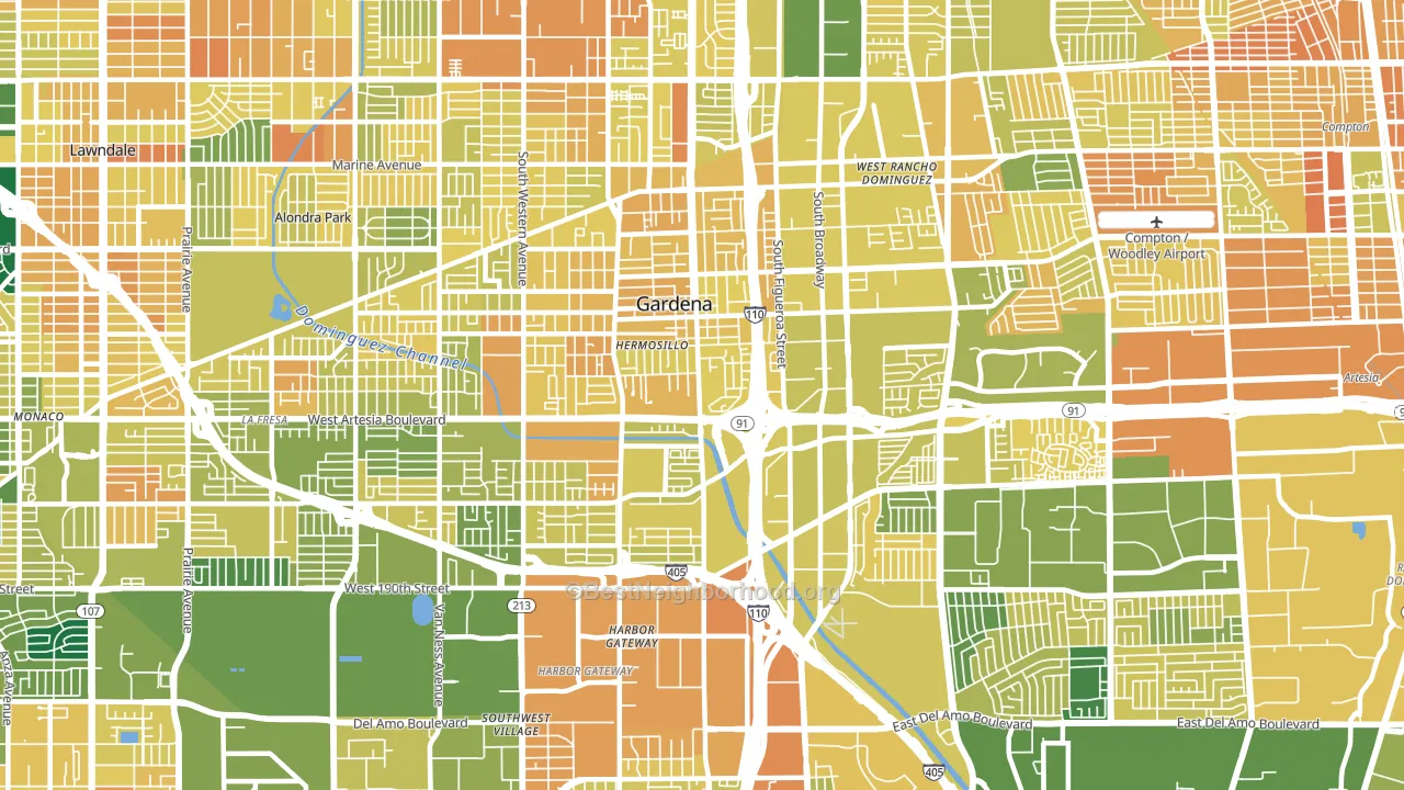 90248, CA block-group voter-turnout map