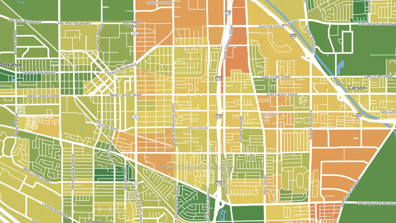 90502, CA block-group voter-turnout map