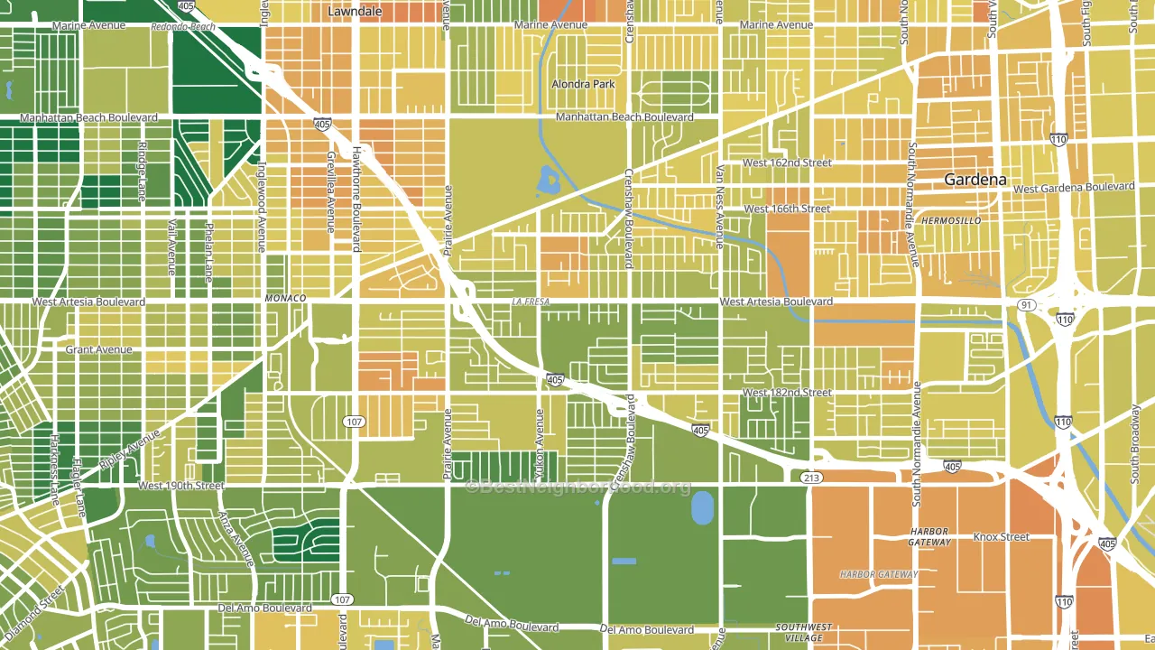 90504, CA block-group voter-turnout map